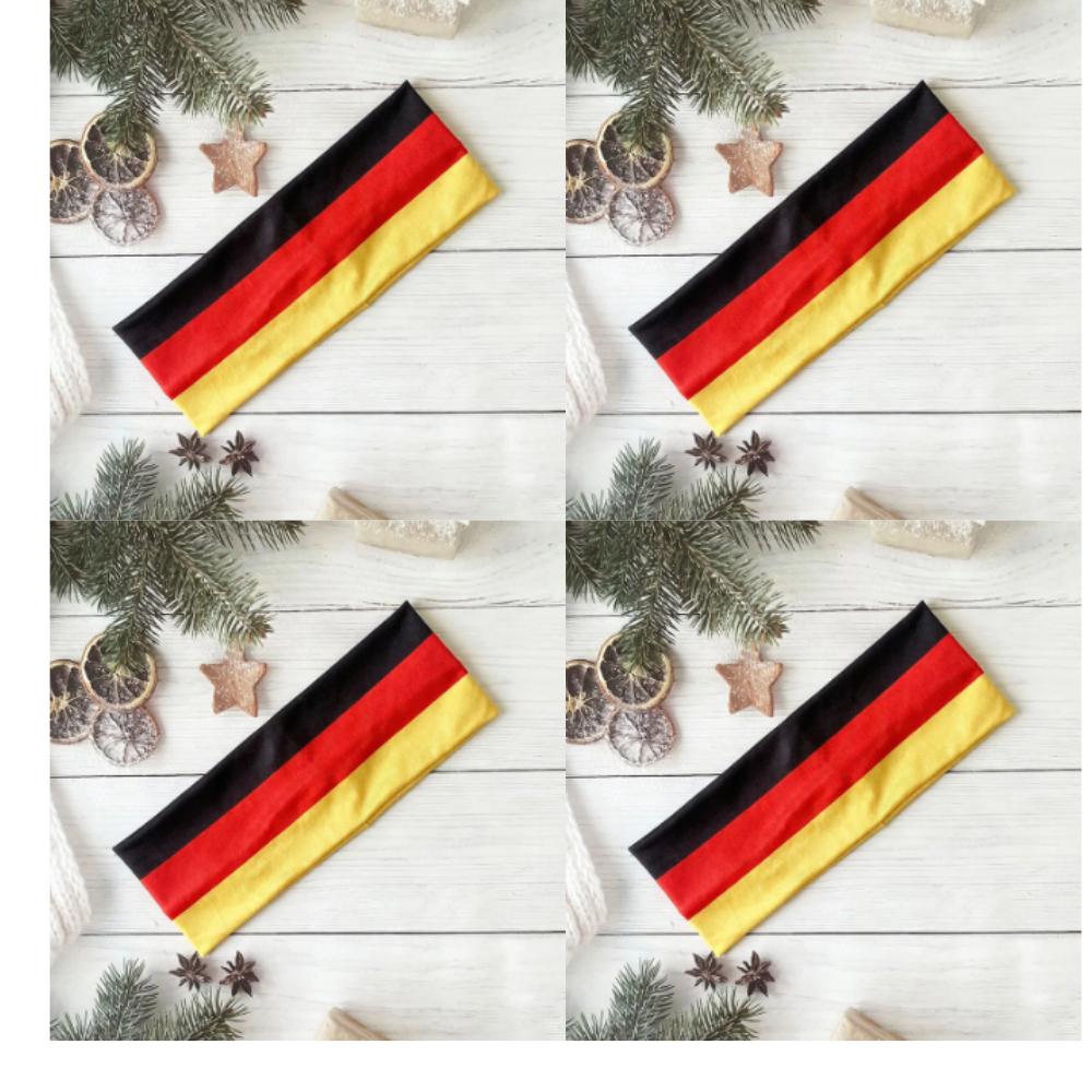 4PCS National Flag Soccer Fan Headband Hair Accessories Elastic Cheer Hairband Country Flag Headband for Fans Sports Event