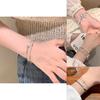 Sophisticated Double-layer Geometric Tassel Bracelet For Women Versatile Wristwear