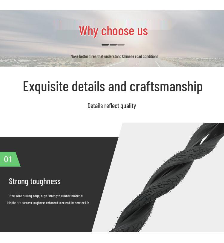 Thickened Mountain Bike Tire - Inner & Outer