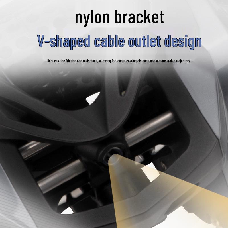 De Qu Fun DC Anti-Backlash Smart Brake Baitcasting Reel - Long Cast, Noise-Reducing, Electronic Fishing Reel