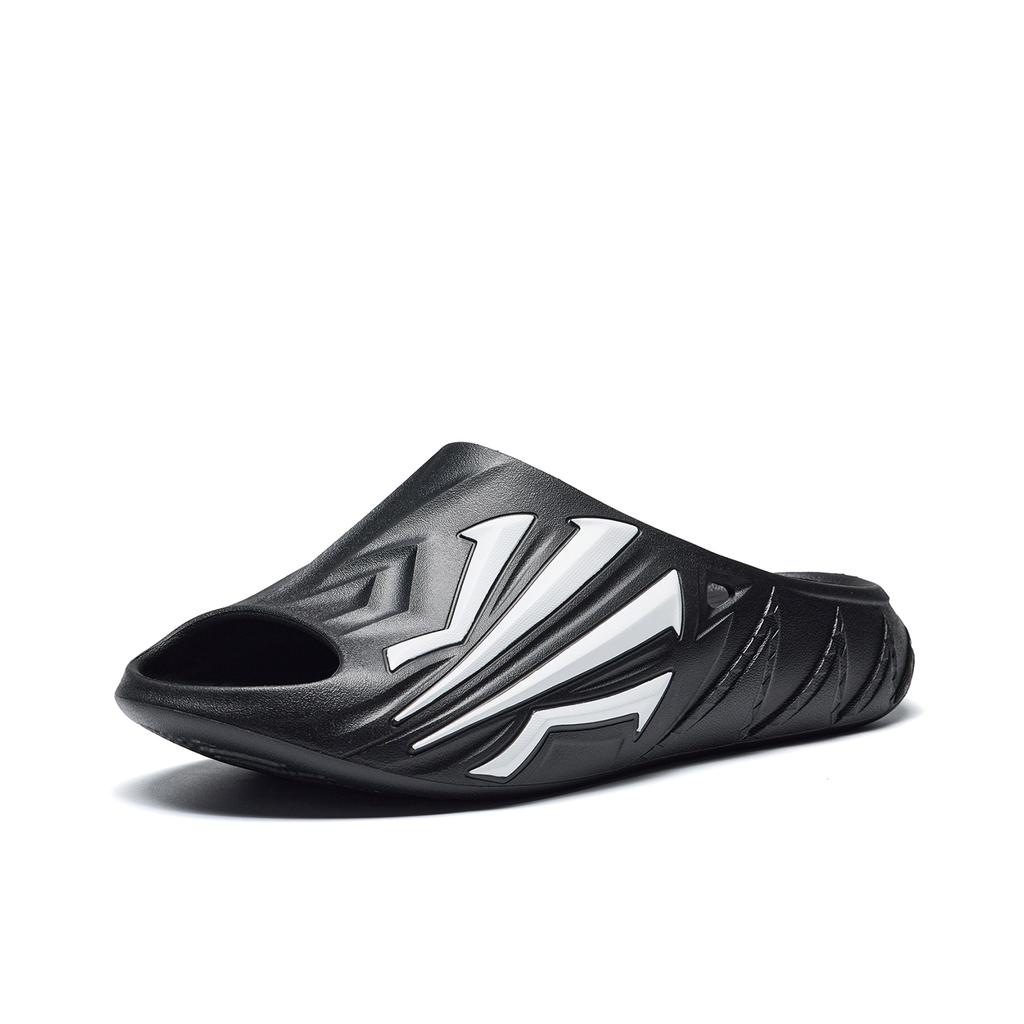 Anta Hela Sandali a Infradito 2 Basket Tendenza Cultura Sportiva Casual Ammortizzazione Resistenti all'Usura Sandali a Infradito Calzature da Uomo Nero Bianco 912631822S-2