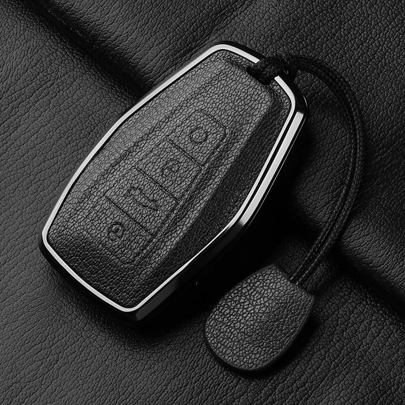For Geely Car Key Case Cover  Coolray X6 X7 Geometry C Emgrand Global Kulrey Hawk Gx7 Okavango Nl3 Metal And Leather