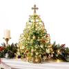 DIY Christmas Tree Making Kit Crystal Beads Pearl Pendants Angel Topper Festive Tabletop Decoration Adults