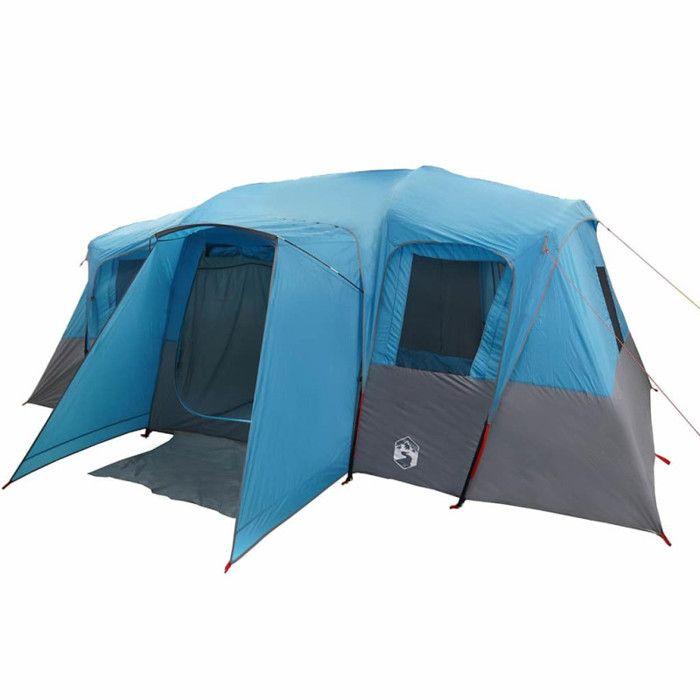 VidaXL Tente familiale tunnel 16 personnes bleu imperméable, tente, abri de camping, abri de jardin, tente de camping, abri 94708