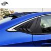 Glossy Black Rear Triangle Louvers for 2022 Honda 11th Gen Civic (Sport Version)