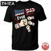 Customized Unisexs Grandpa American Flag Fathers Day 4th Of July First Gift Tshirts For Dad Poppop Pop Papa With Grandkids Names