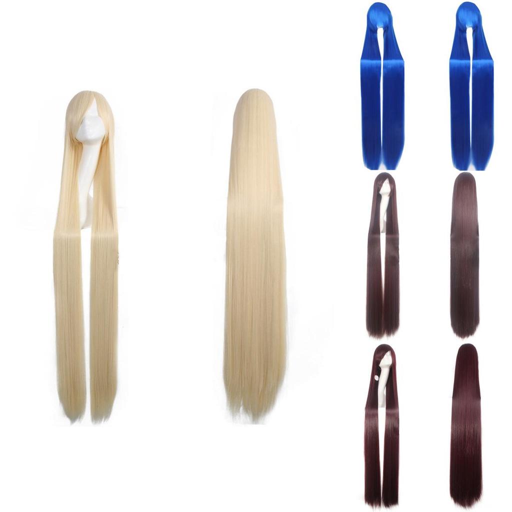 120-150cm Long Straight Cosplay Wig For Men And Women Multi-colored Anime Hair