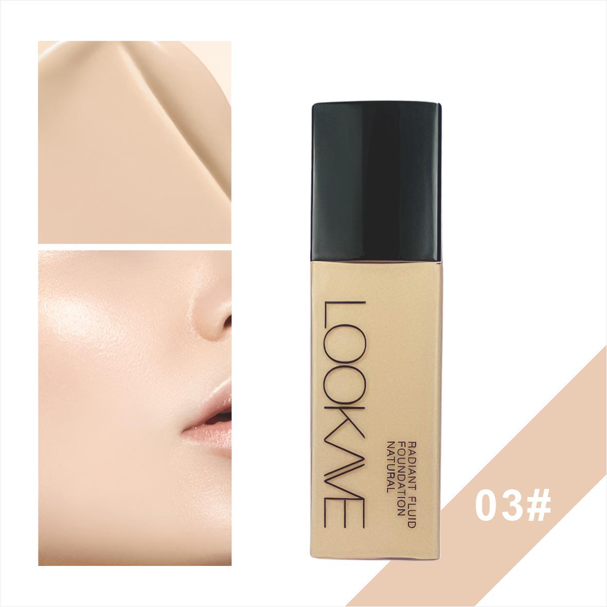 

Тональный крем LOOKAVE с эффектом сияния и стойким покрытием - Потостойкий, Водостойкий, Увлажняющий, Не отпечатывается, Маленький квадратный флакон 21g