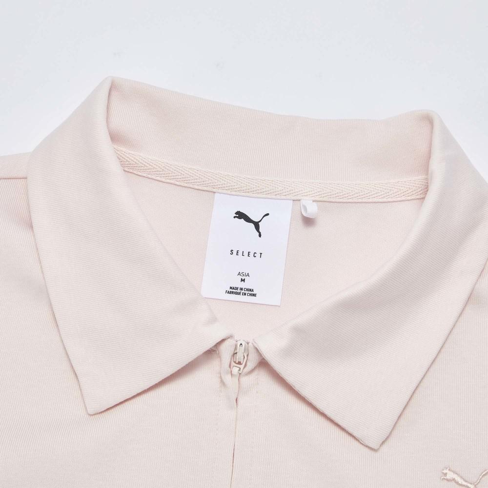 Puma Half-Zip Solid Color Polo Shirt Women Tops 636253-21
