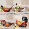 Soft Plush Animal Pillow With Realistic Design Featuring Colorful Rooster Hen And Bird Toys