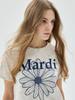 [mardimercredi] Fleur FlowerMardi Slim T-Shirt Ash Blue Navy