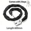 60cm Universal Manganese Steel Motorcycle Chain Lock Waterproof Anti-theft Security Lock With 3 Keys For Bike Scooter Gate Door