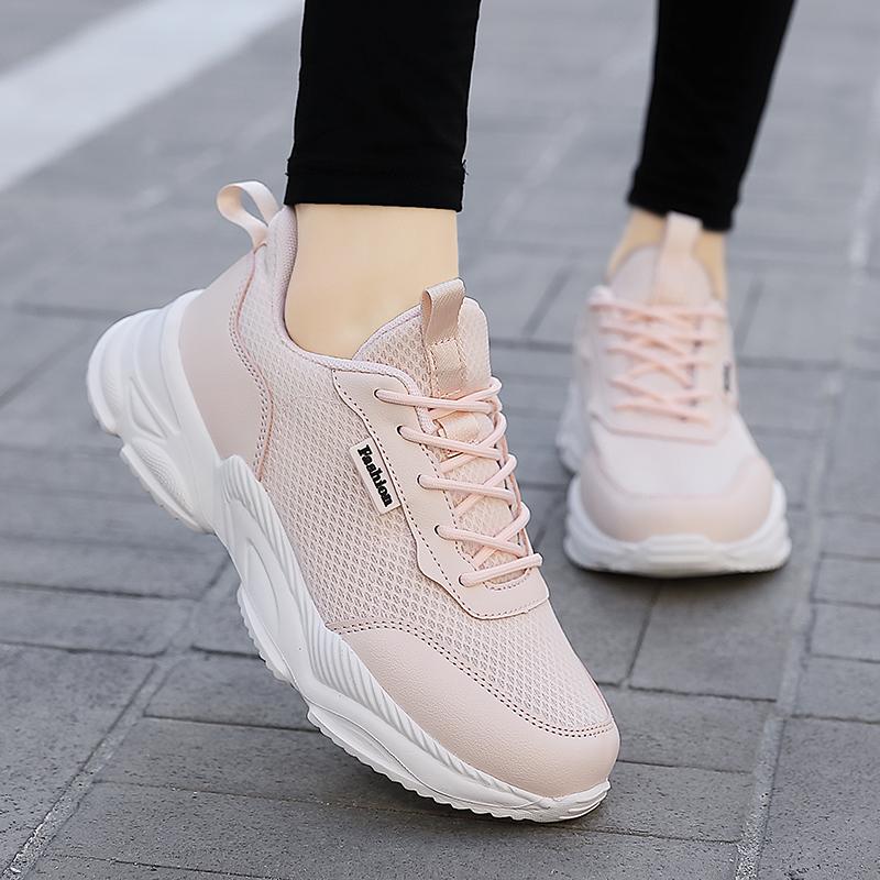 Breathable Mesh Women Casual Sneakers Elastic Running Sports Shoes Fitness Training Shoes