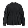 Męska Oversize Koszulka z Długim Rękawem Fason Udający Dwa Elementy Jednolity Kolor Codzienna Streetwear