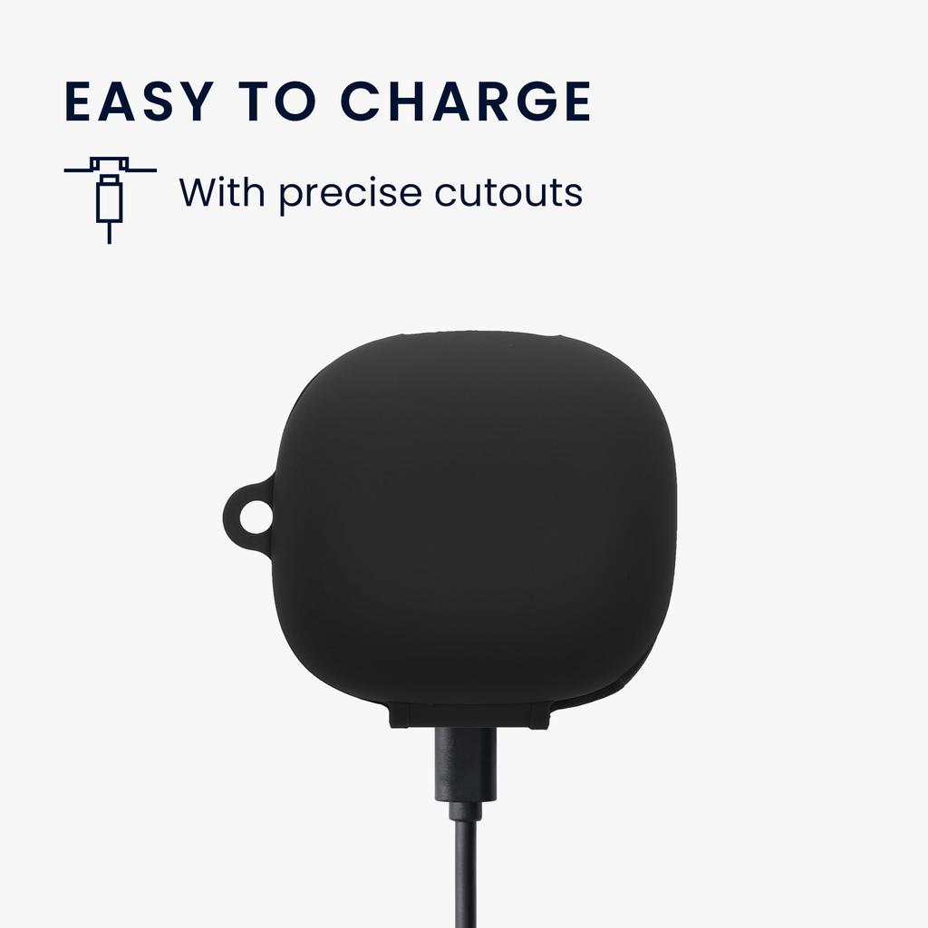 kwmobile Earphone Case Compatible with Anker Soundcore P40i Wireless Drop Black - Earphones, Silicone, Protection,