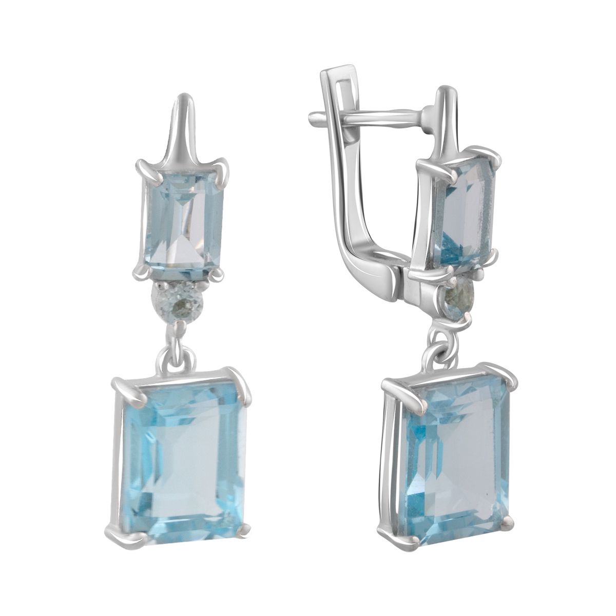 

Silver earrings with natural topaz 7.85ct (2089506)
