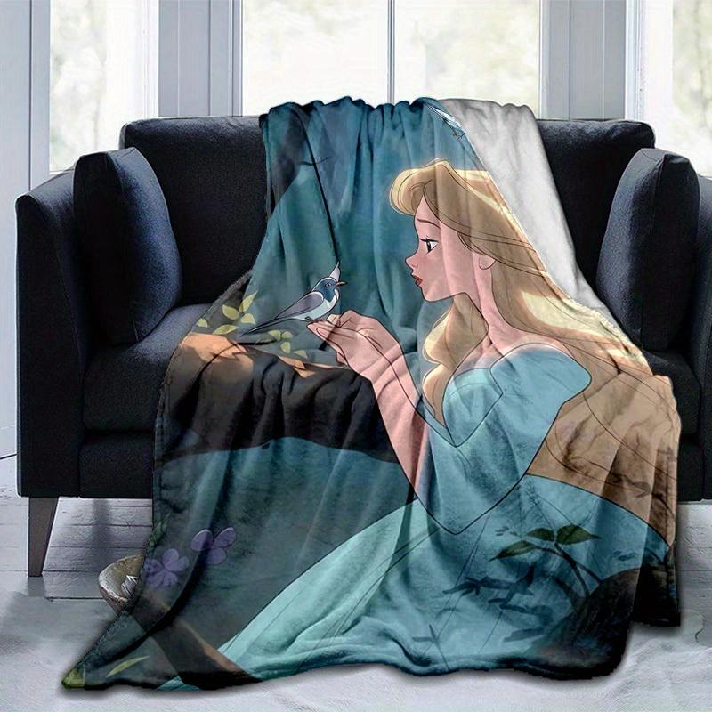 1pc, "Home Decorative Blanket Perfect for Couch, Bed, Travel, Camping, Car, Beach, Office Nap Soft Throw with Princess Design"