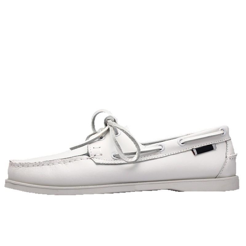 Sailing Shoes Men's Two-layer Cowhide Thin-soled Business Versatile Shoes Foreign Trade British Style Casual Driving Shoes Handmade Shoes