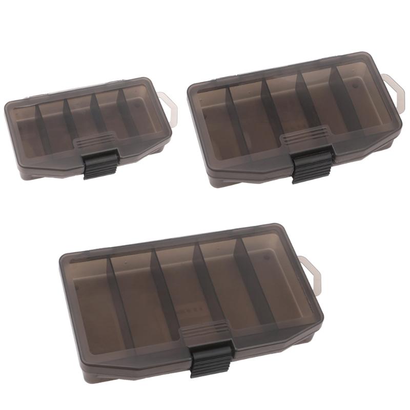 Tackle Storage Case Lures Baits Container Box 5 Compartments Fishing Tackle Box