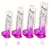 Cute Purple Clear Realistic Anal Plug Toy - Unisex Anal Dilator for Men Women, Pleasure Stimulation Massager