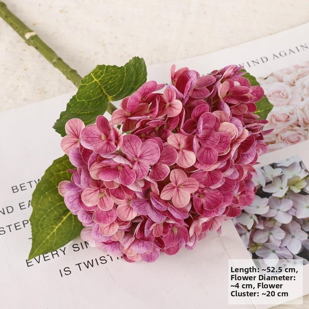 Echte Berührung Simulation Bunter Hortensien-Kunstblumenast Muttertagsgeschenk