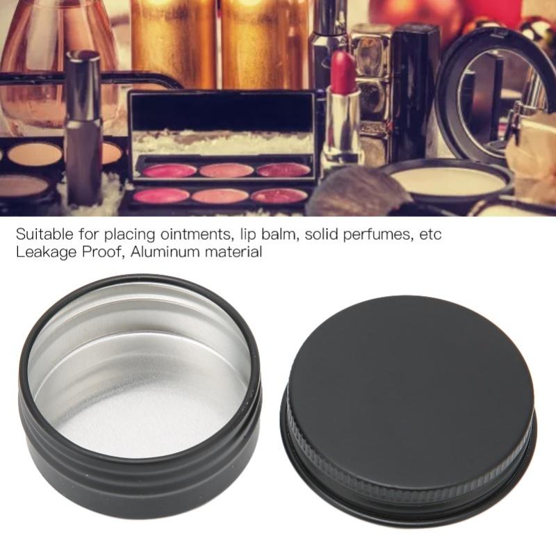 10pcs Round Aluminum Can DIY Empty Refillable Storage Jar Container Set For Solid Perfume Lip Mask10ml