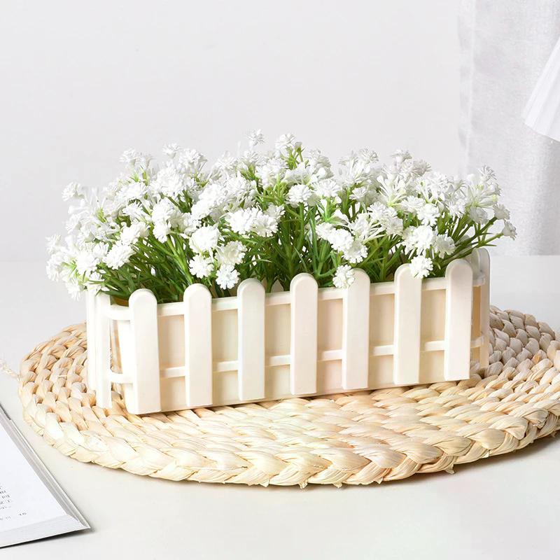 1/2Pcs Flower Pot Fence Plant Basket Container Planter Flower Arrangement Home Garden Wedding Decoration Small Fence