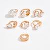 Pearl Ring Set For Women Geometric Vintage Baroque Design With Electroplated Finish For Fashion Jewelry