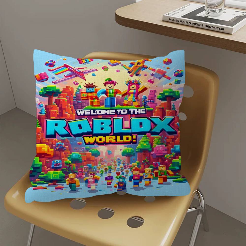 Sandbox Game R-RobloxS Cushion Cover Car Throw Pillow Case For Sofa Car Christmas Gift 40x40cm 45x45cm