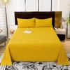 1 PC Black Color Bed Sheet Queen/King Flat Sheet For Adults Skin-Friendly Solid Color Washed Cotton Bed Sheets