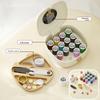 Lightweight Portable Sewing Box Plastic Casing Double-layer Sewing Box Hand Sewing Tools  Crafting
