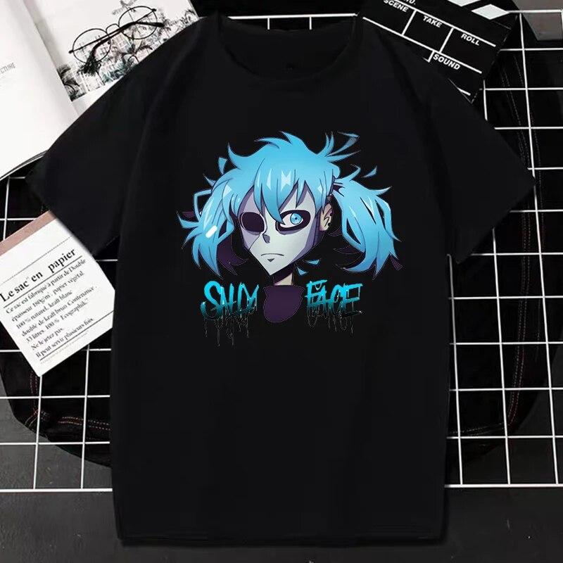 Tričko Sally Face Horror Game Print Tričko Kawaii Harajuku Anime Oblečení Ženy Unisex Móda Ležérní Tričko Hiphop Gothic Streetwear