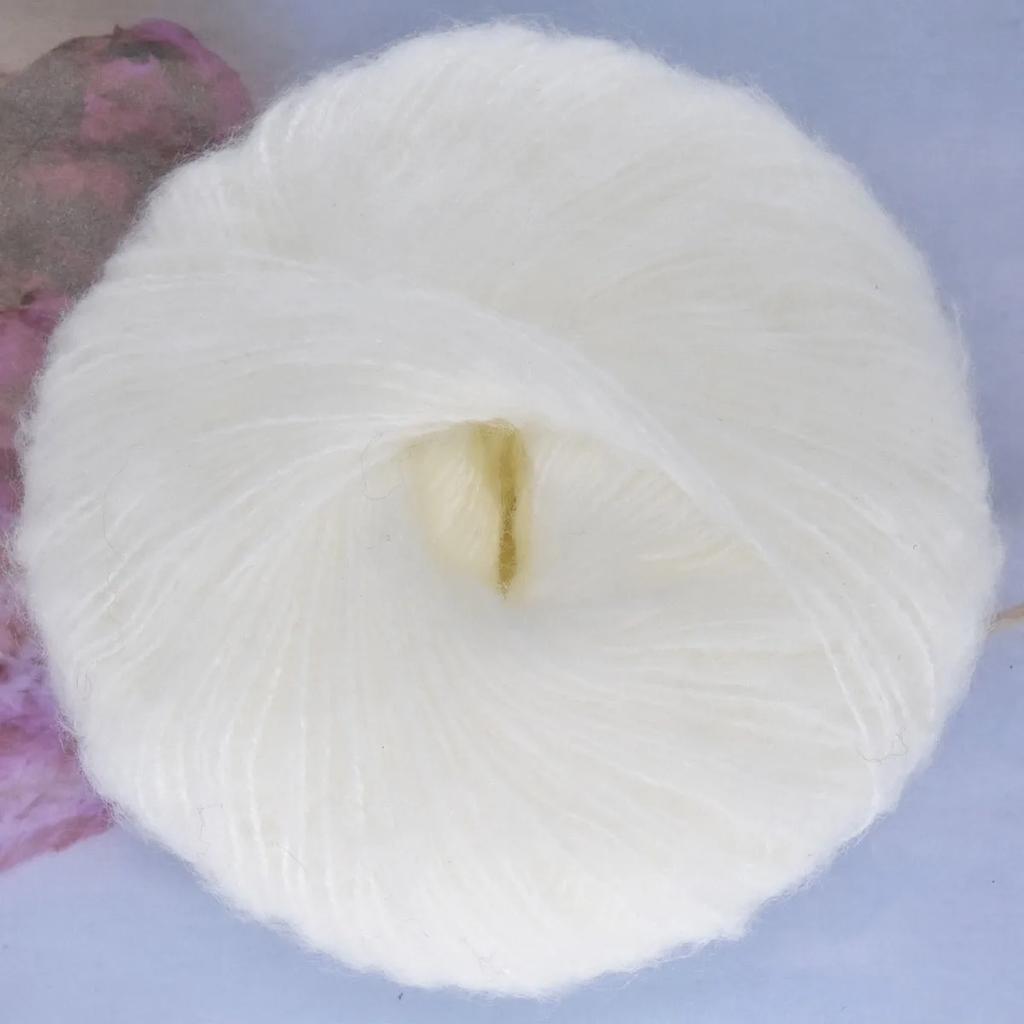 25g Soft 40% Acrylic 60% Mohair Yarn 160m/175yd Plush Yarn Hand Knitting Crochet Sewing DIY Shawl Scarf Thread