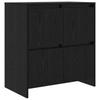 Sideboard 2 pcs Black Oak Effect 70 x 41 x 75 cm