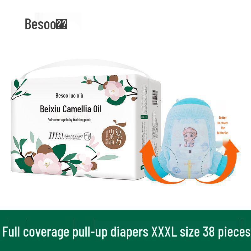 Aceite de Camelia de Alta Calidad Bei Xiu para Bebé con Antirojeces - Pañales Pull-Up