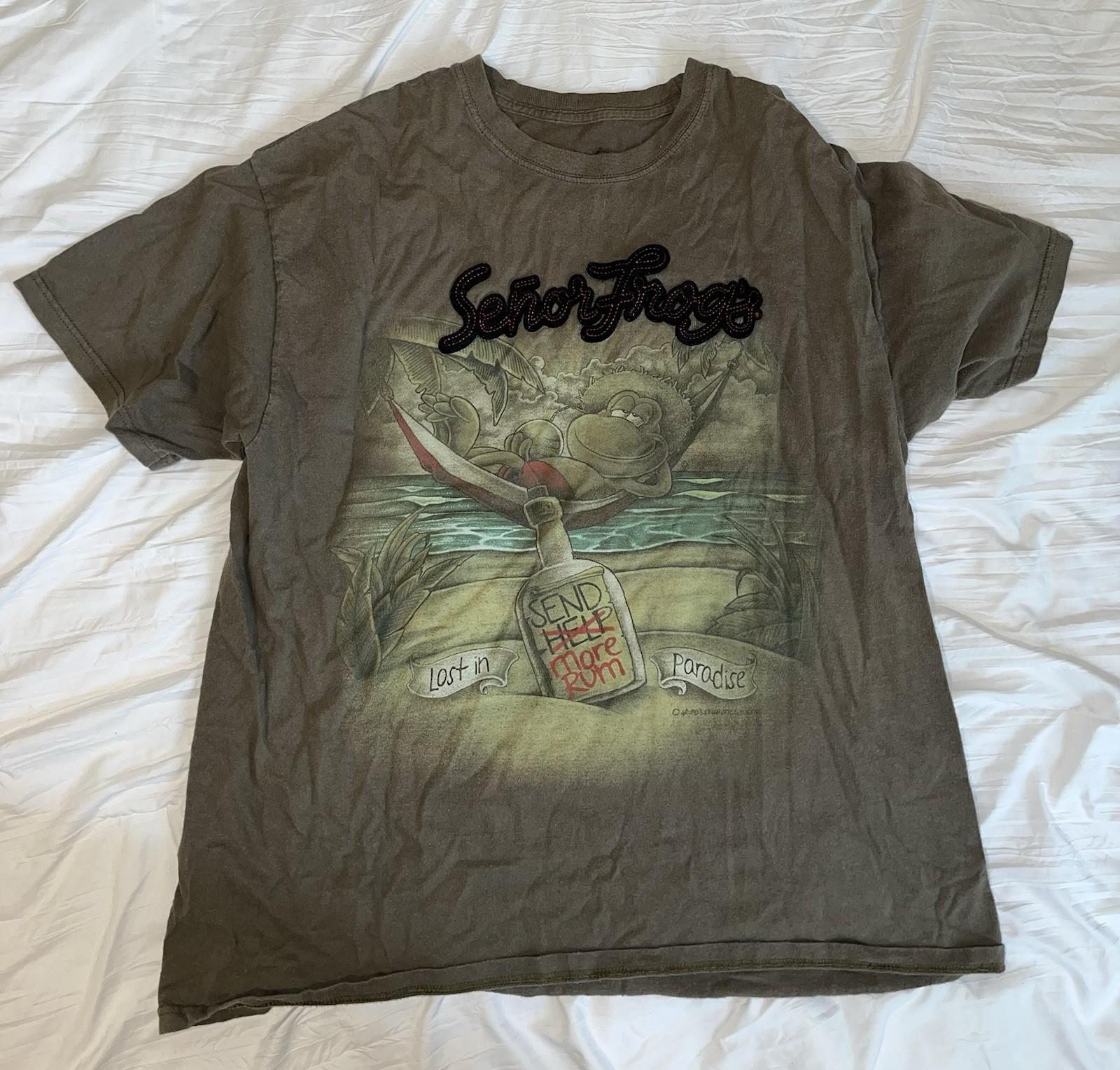 Y2K Senior Frogs Promo Rum Lost In Paradise Shirt L