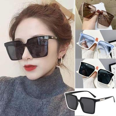 Punk Square Frame Sunglasses Street Style Sun-Protective Driving Glasses Outdoor Summer Accessories Black Shades Glasses