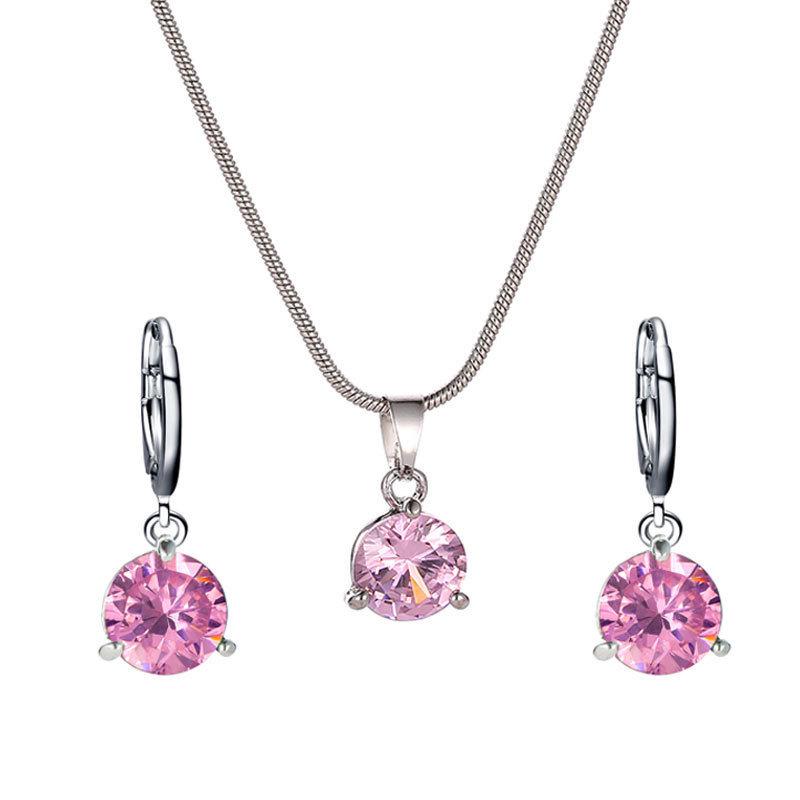 Elegant Pearl Teardrop Necklace & Stud Earrings Set for Bridal
