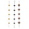 Outdoor Lotus Rain Chain Heavy Duty Metal Garden Hanging Rain Catcher Cups Outside Gutters Downspouts Replacement Decorative Rain Chain