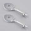 2Pcs Silver Motorcycle Chain Axle Adjuster Tensioner Fit for Kawasaki KLX110 Suzuki DRZ110 2003 2004 2005 330401006