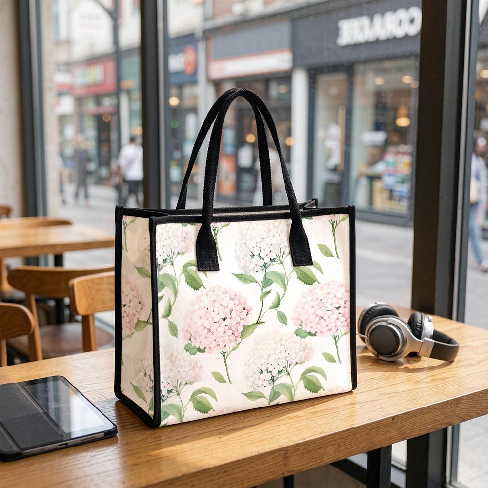 Floral Print Tote Bag Fashion Large Capacity Handbag Casual Shoulder Bag for Daily Use