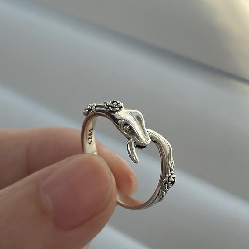 Buyee Copper Snake Ring Finger Sweet Cute Animal Open Ring For Woman Fashion Unique Design Fine Jewelry Circle