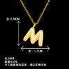European and American popular glossy English letter necklace autumn and winter niche versatile high-end sense does not fade titanium steel necklace