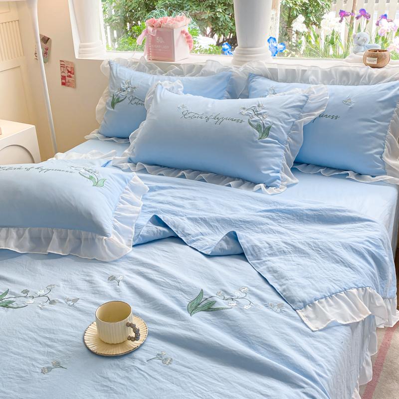 Summer Quilt 2024 New Skin Friendly And Comfortable Water Wash Cotton Summer Cool Quilt Air Conditioning Blanket Wind Chime