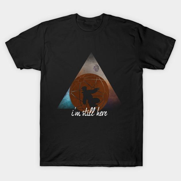 

Men Black Print T-shirt I M Still Here No-Cut Transfer Paper Print Cotton Tshirt L чорний