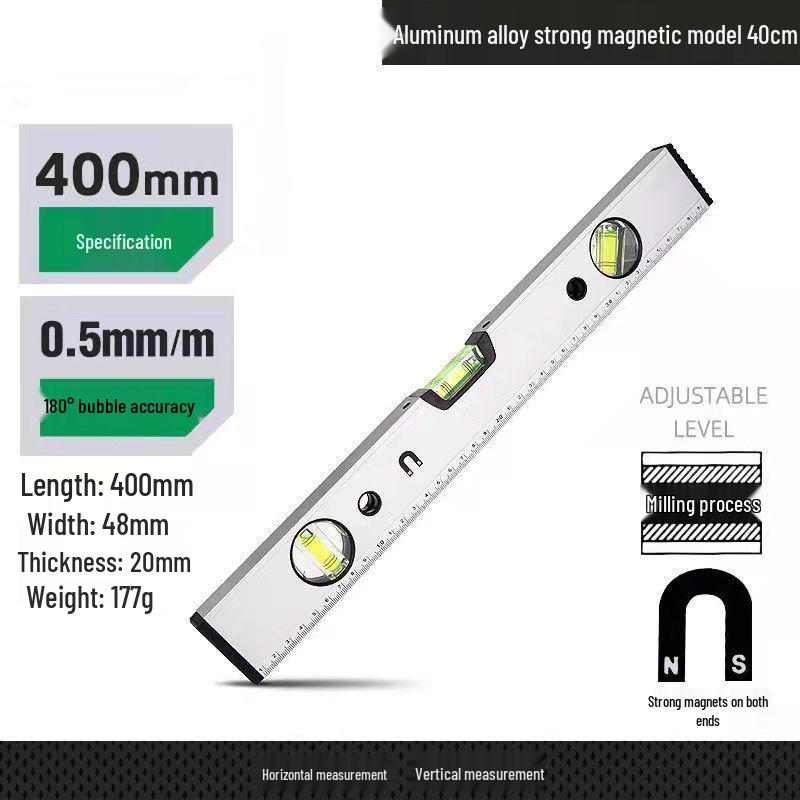 High-Precision Aluminum Alloy Mini Spirit Level - Perfect for Home Decoration and Building
