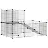20 piece Pet Cage with Door Black 35x35 cm Steel