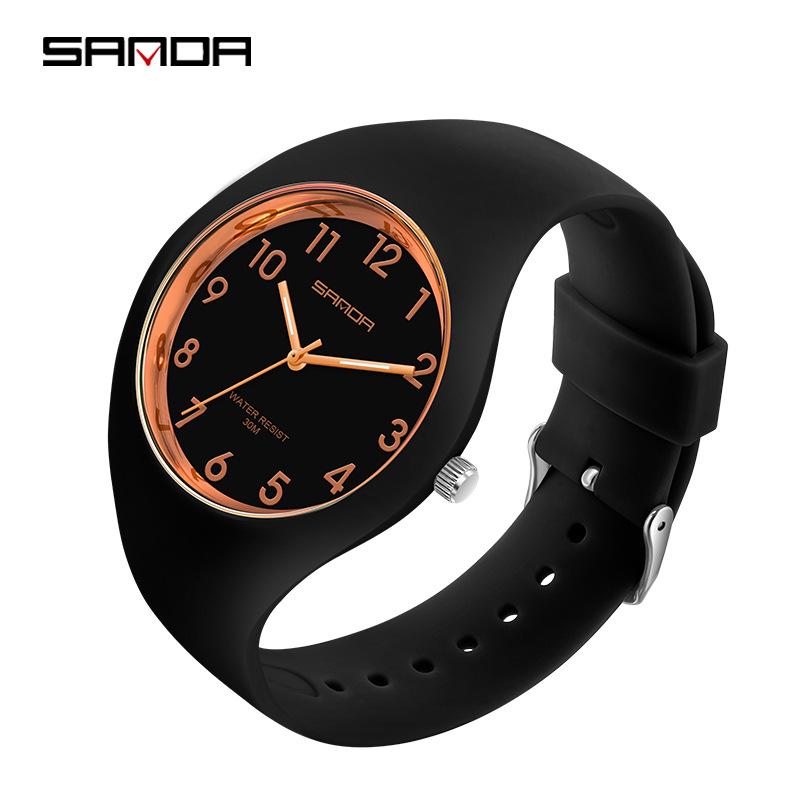 SANDA Unisex Waterproof Outdoor Sports Silicone Quartz Watch