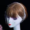 Zestaw 2 Kryształowych Siatkowych Opasek na Głowę z Eleganckimi Cyrkoniami Ozdoba do Włosów Ślubny Fascinator Stylowa Biżuteria na Imprezy
