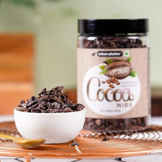 Urban Platter Cacoa Nibs, 250g (Roasted & Cracked | Unsweetened | Pure Cacao Bean Bits | Aromatic)